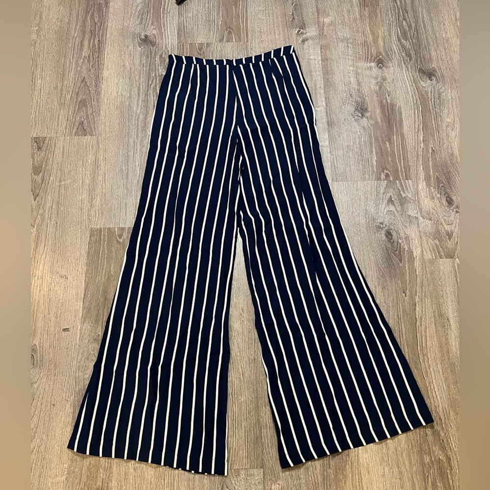Reformation Sorrenti Wide Leg Pants Capone Stripe - Picture 4 of 7